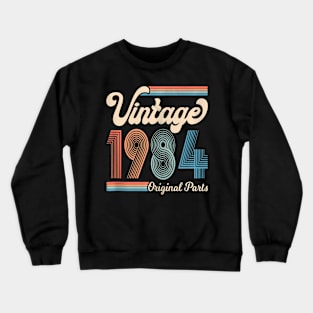 36 Year Old Birthday Design Vintage Born In 1984 Crewneck Sweatshirt